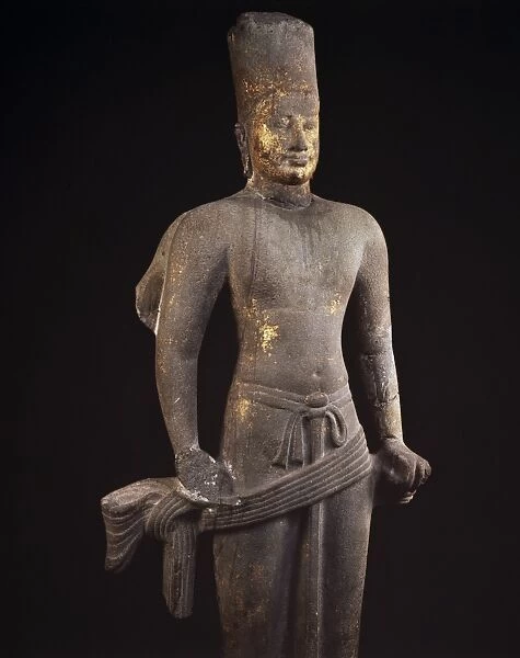 Stone statue of Vishnu