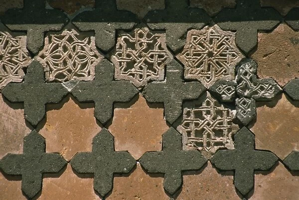Detail of stonework, Seljuk Turk Palace, Ani, northeast Anatolia, Turkey