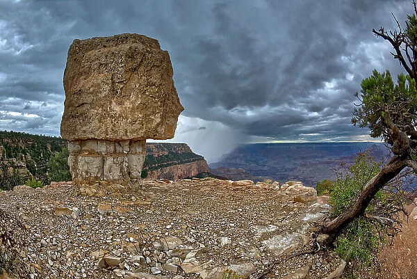 Storm approaching Shoshone Point on the South Rim, Grand Canyon National Park, UNESCO World Heritage Site, Arizona, United States of America, North America