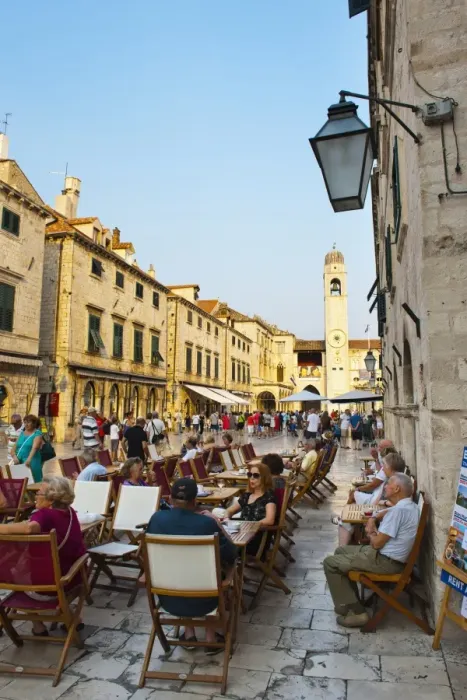 Framed Print : Stradun, the famous street in Dubrovnik, tourists in a cafe by the City Bell Tower, Old Town, UNESCO World Heritage Site, Dubrovnik, Dalmatia, Croatia, Europe Framed Print : Stradun, the famous street in Dubrovnik, tourists in a cafe by the City Bell Tower, Old Town, UNESCO World Heritage Site, Dubrovnik, Dalmatia, Croatia, Europe