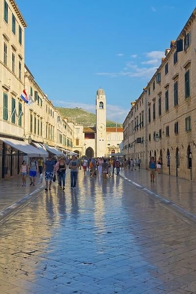 The Stradun, UNESCO World Heritage Site, Dubrovnik, Croatia, Europe