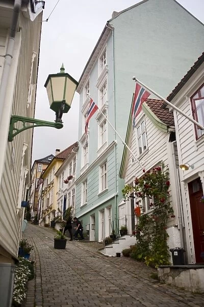 Strangebakken street, Stransidden District, Bergen, Hordaland, Norway, Scandinavia