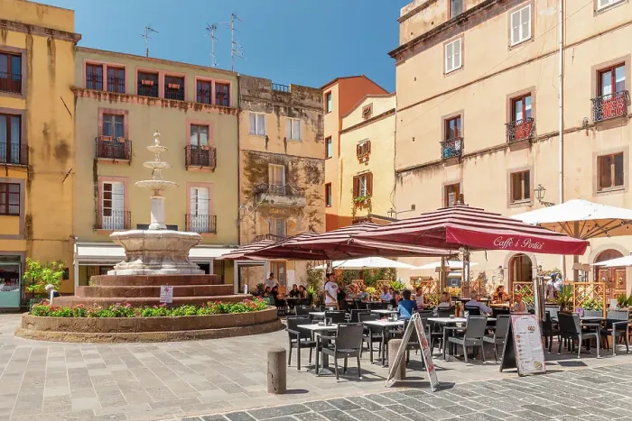 Framed Print : Street cafe in the old town of Bosa, Oristano district, Sardinia, Italy, Mediterranean, Europe Framed Print : Street cafe in the old town of Bosa, Oristano district, Sardinia, Italy, Mediterranean, Europe