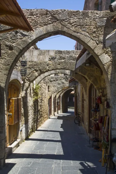Framed Print : Street with Earthquake Supports, Rhodes Old Town, UNESCO World Heritage Site, Rhodes Framed Print : Street with Earthquake Supports, Rhodes Old Town, UNESCO World Heritage Site, Rhodes