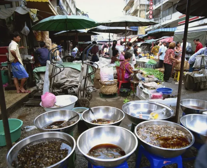 Framed Print : Street market, Bangkok, Thailand, Southeast Asia, Asia Framed Print : Street market, Bangkok, Thailand, Southeast Asia, Asia