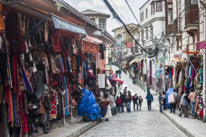 Framed Print : Street Market in La Paz, La Paz Department, Bolivia, South America Framed Print : Street Market in La Paz, La Paz Department, Bolivia, South America
