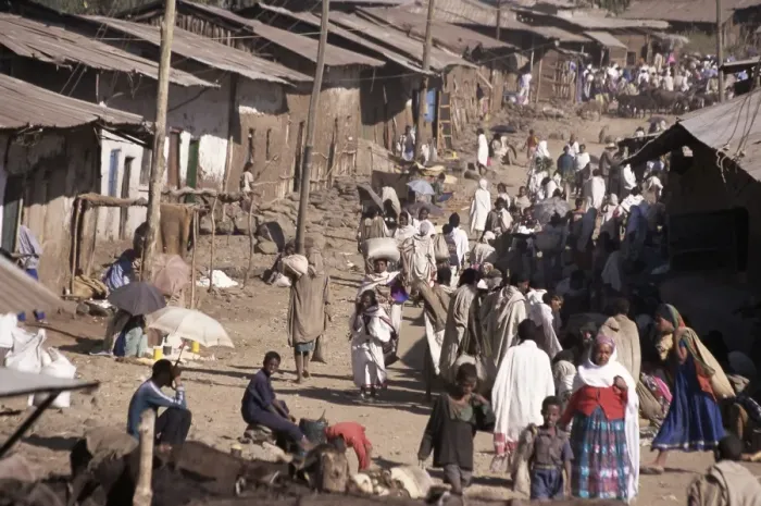 Framed Print : Street market in a village near the airport, Gondar, Ethiopia, Africa Framed Print : Street market in a village near the airport, Gondar, Ethiopia, Africa