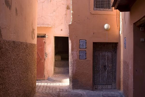 Back street of Marrakech, Morocco, North Africa, Africa