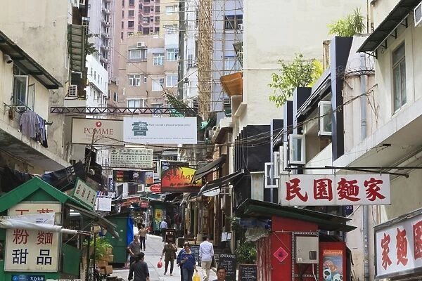 Street in Mid-Levels, Hong Kong Island, Hong Kong, China, Asia