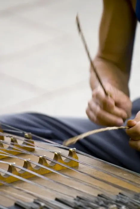 Framed Print : Street musician playing instrument, Kunming, Yunnan, China, Asia Framed Print : Street musician playing instrument, Kunming, Yunnan, China, Asia