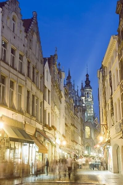 Street near the Grand Place, Brussels, Belgium, Europe