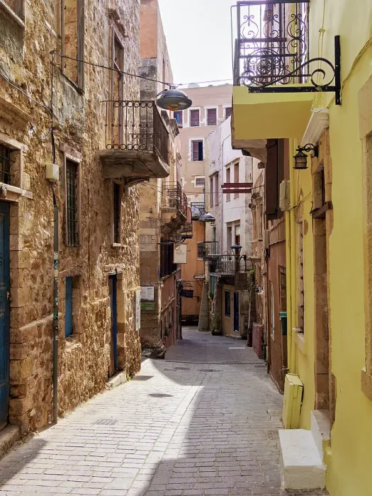 Framed Print : Street of the Old Town, City of Chania, Crete, Greek Islands, Greece, Europe Framed Print : Street of the Old Town, City of Chania, Crete, Greek Islands, Greece, Europe