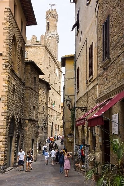 Street in Old Town, Volterra, Tuscany, Italy, Europe