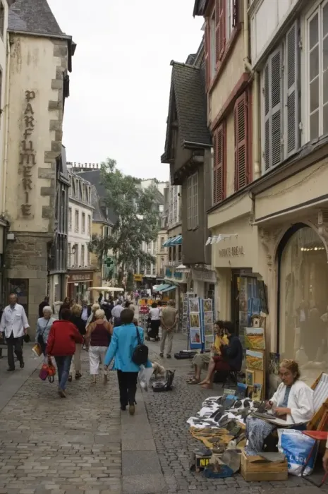 Framed Print : Street in Quimper, Southern Finistere, Brittany, France, Europe Framed Print : Street in Quimper, Southern Finistere, Brittany, France, Europe