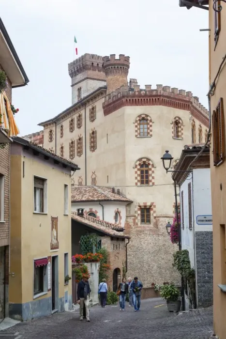 Framed Print : Street scene in Barolo village, Langhe, Cuneo district, Piedmont, Italy, Europe Framed Print : Street scene in Barolo village, Langhe, Cuneo district, Piedmont, Italy, Europe