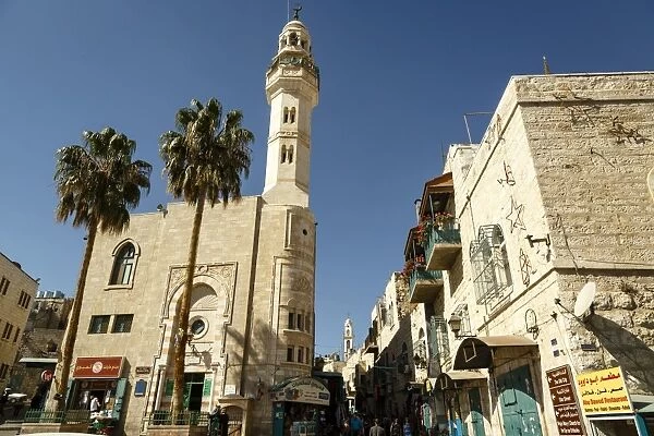 Street scene in Bethlehem, West Bank, Palestine territories, Israel, Middle East