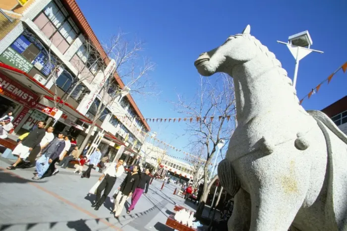 Framed Print : Street scene in Cabramatta, a western suburb known for its largely Asian population