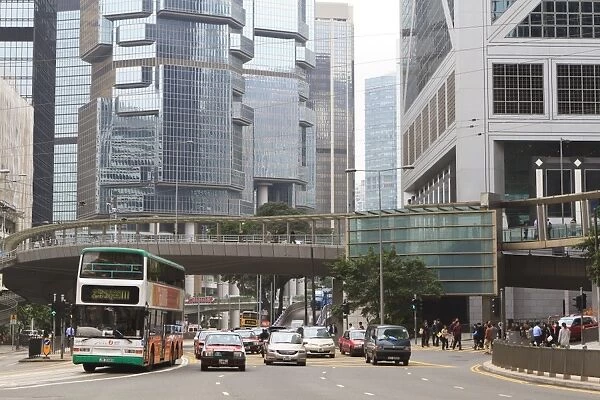 Street scene in Central, Hong Kong Island, Hong Kong, China, Asia