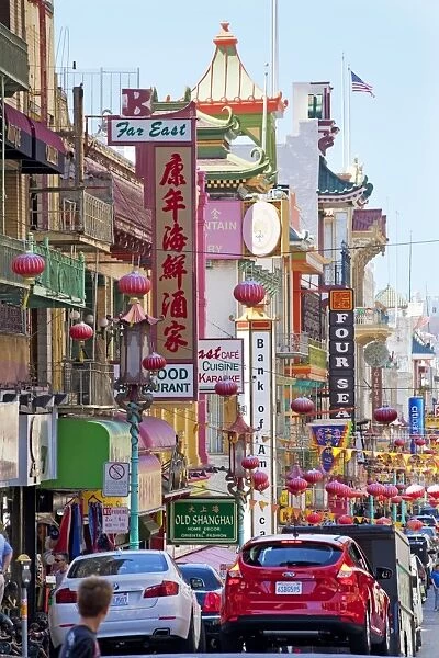 Street scene in China Town section of San Francisco, California, United States of America, North America