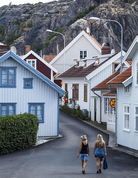 Street scene in Fjallbacka, Bohuslan region, west coast, Sweden, Scandinavia, Europe