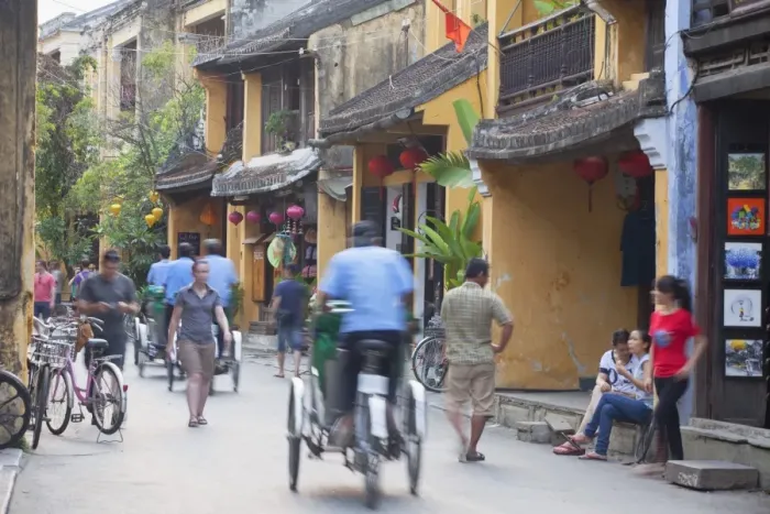 Framed Print : Street scene, Hoi An, UNESCO World Heritage Site, Quang Nam, Vietnam, Indochina, Southeast Asia, Asia