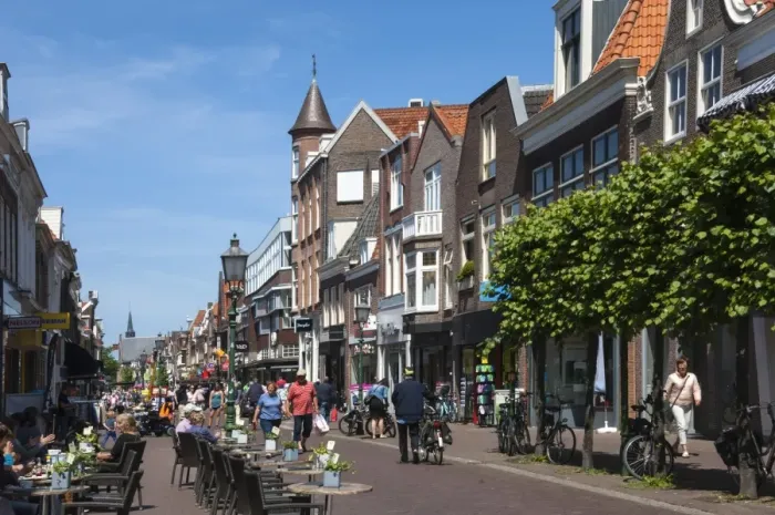 Framed Print : Street scene, Hoorn, Holland, Europe