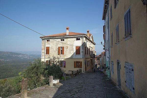 Street Scene, Motovun, Central Istria, Croatia, Europe