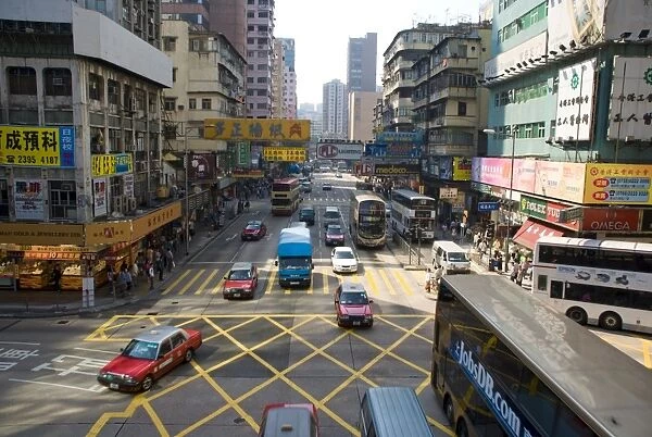 Street scene, Nathan Road, Mongkok, Kowloon, Hong Kong, China, Asia