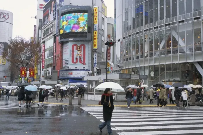 Framed Print : Street scene in the rain Framed Print : Street scene in the rain