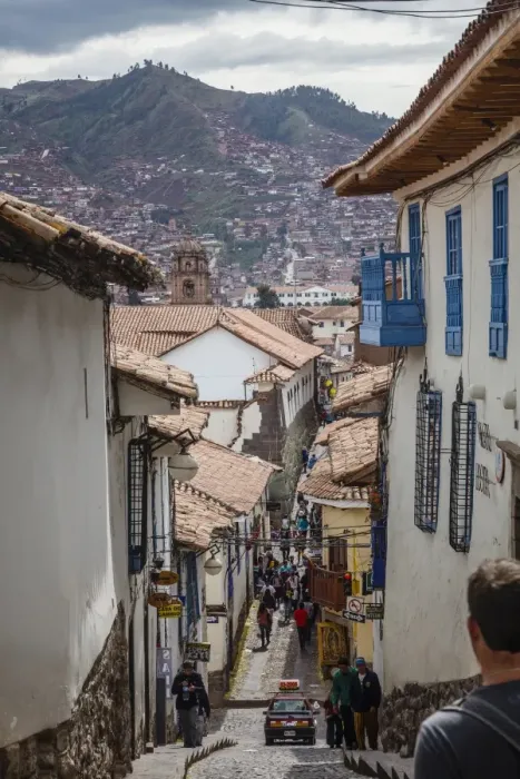 Framed Print : Street scene in San Blas neighbourhood, Cuzco, UNESCO World Heritage Site, Peru, South America Framed Print : Street scene in San Blas neighbourhood, Cuzco, UNESCO World Heritage Site, Peru, South America