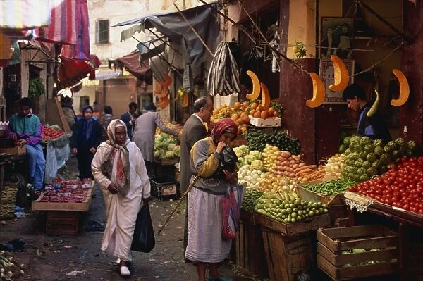 Street scene and the souk in the Medina