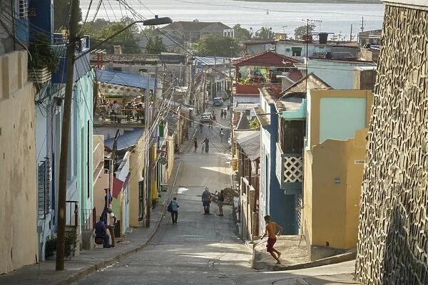 Street scene at the Tivoli neighborhood, Santiago de Cuba, Cuba, West Indies, Caribbean