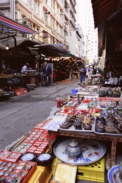 Framed Print : Street stalls, Upper Lascar Row, Hong Kong Island, Hong Kong, China, Asia Framed Print : Street stalls, Upper Lascar Row, Hong Kong Island, Hong Kong, China, Asia