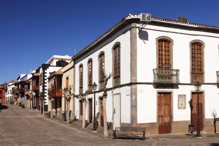 Framed Print : Street with traditional wooden balconies, Teror, Gran Canaria, Canary Islands, Spain, Atlantic, Europe Framed Print : Street with traditional wooden balconies, Teror, Gran Canaria, Canary Islands, Spain, Atlantic, Europe