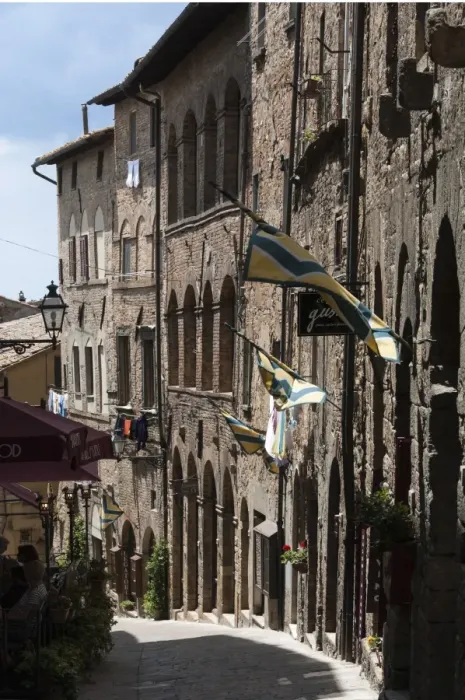Framed Print : Street in Volterra, Tuscany, Italy, Europe Framed Print : Street in Volterra, Tuscany, Italy, Europe