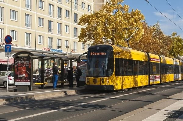 Streetcar in Dresden, Saxony, Germany, Europe