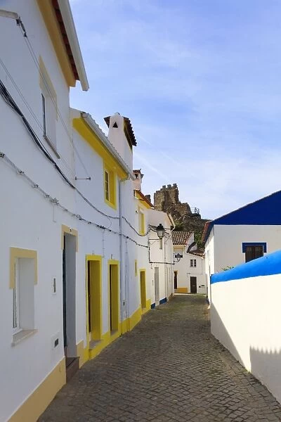 Streets in Alegrete, a dramatic Portuguese medieval hill-top village near Portalegre
