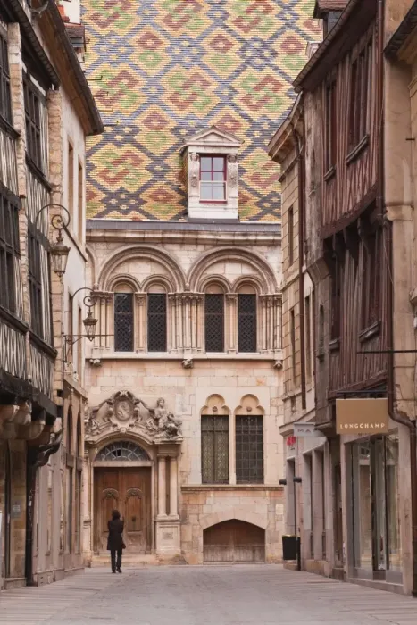 Framed Print : The streets of old Dijon and Hotel Aubriot, Dijon, Burgundy, France, Europe Framed Print : The streets of old Dijon and Hotel Aubriot, Dijon, Burgundy, France, Europe