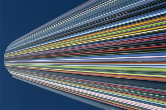 Framed Print : Striped tower monument, La Defense, Paris, France, Europe Framed Print : Striped tower monument, La Defense, Paris, France, Europe