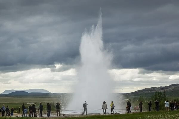 Strokkur geyser, Geysir, Golden Circle, Iceland, Polar Regions