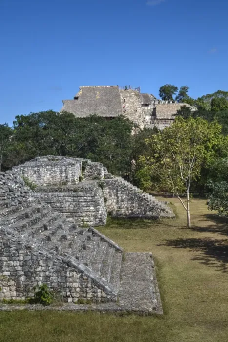 Framed Print : Structure 17 in the foreground with The Acropolis behind, Ek Balam, Mayan archaeological site Framed Print : Structure 17 in the foreground with The Acropolis behind, Ek Balam, Mayan archaeological site