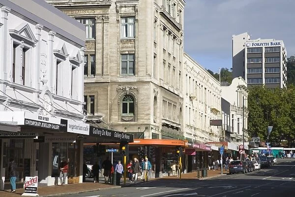 Stuart Street, Dunedin, Central Business District, Otago District, South Island, New Zealand, Pacific