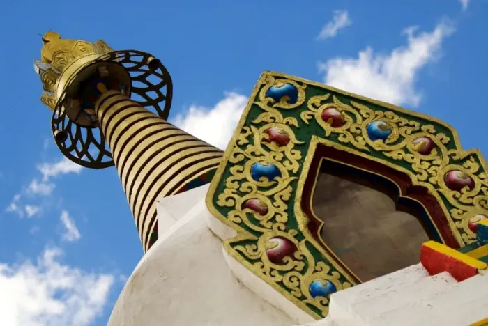 Framed Print : Stupa against blue sky, temple, Yushu, Qinghai, China, Asia Framed Print : Stupa against blue sky, temple, Yushu, Qinghai, China, Asia