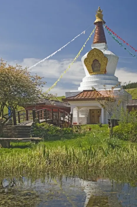 Framed Print : The Stupa from the Peace Garden Framed Print : The Stupa from the Peace Garden