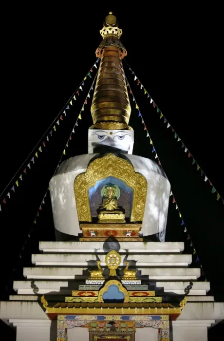 Framed Print : Stupa at Vajradhara-Ling temple, Aubry-le-Panthou, Orne, France, Europe Framed Print : Stupa at Vajradhara-Ling temple, Aubry-le-Panthou, Orne, France, Europe