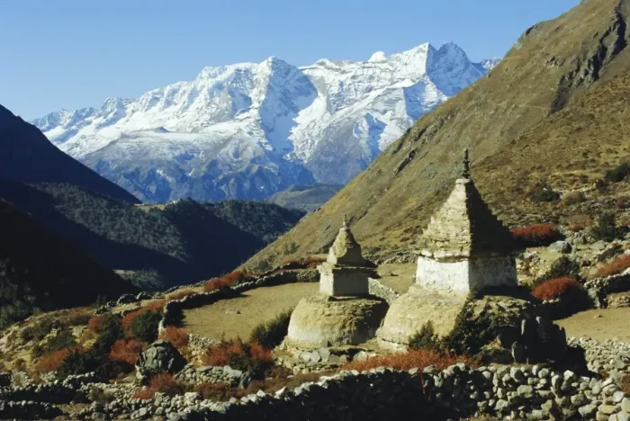 Framed Print : Stupas on the path to Tengboche Framed Print : Stupas on the path to Tengboche