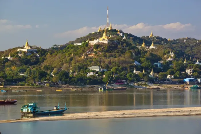 Framed Print : Stupas on Sagaing Hill and Ayeyarwady River, Sagaing, near Mandalay, Myanmar (Burma), Asia Framed Print : Stupas on Sagaing Hill and Ayeyarwady River, Sagaing, near Mandalay, Myanmar (Burma), Asia