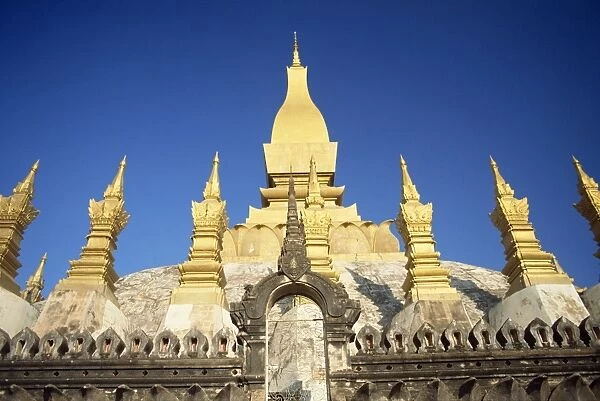 Stupas at Wat That Luang in Vientiane