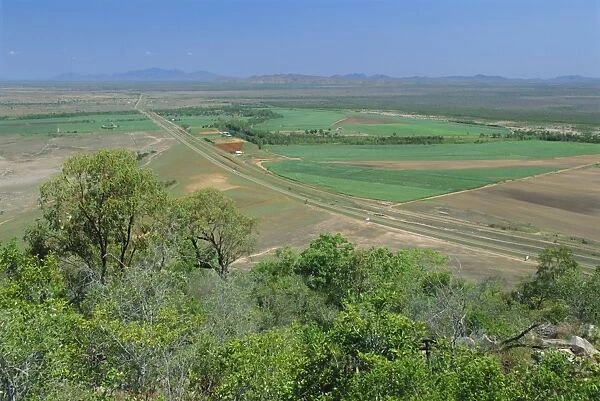 Sugar cane and other crops by the Bruce Highway south of Townsville, Queensland