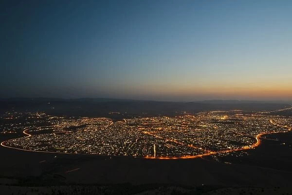 Sulaymaniyah at night, Iraq, Middle East